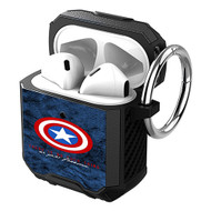 Onyourcases Captain America The Avengers Custom Personalized AirPods Case Shockproof Cover Awesome Smart New Brand Protective Best Cover With Ring AirPods Bluetooth Gen 1 2 3 Pro Black Colors