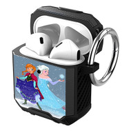Onyourcases Disney Frozen Elsa and Anna Custom Personalized AirPods Case Shockproof Cover Awesome Smart New Brand Protective Best Cover With Ring AirPods Bluetooth Gen 1 2 3 Pro Black Colors