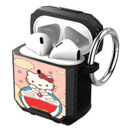 Onyourcases Hello Kitty and Doraemon Custom Personalized AirPods Case Shockproof Cover Awesome Smart New Brand Protective Best Cover With Ring AirPods Bluetooth Gen 1 2 3 Pro Black Colors