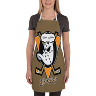 Onyourcases Anaheim Ducks NHL Custom Personalized Name Kitchen Apron Awesome With Adjustable Strap and Pockets For Cooking Baking Cheff Cafe Coffee Barista Bartender