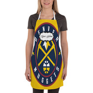 Onyourcases Denver Nuggets NBA Art Custom Personalized Name Kitchen Apron Awesome With Adjustable Strap and Pockets For Cooking Baking Cheff Cafe Coffee Barista Bartender