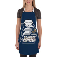 Onyourcases Georgia Southern Eagles Custom Personalized Name Kitchen Apron Awesome With Adjustable Strap and Pockets For Cooking Baking Cheff Cafe Coffee Barista Bartender