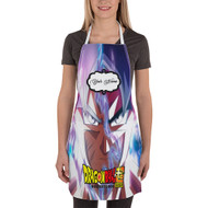 Onyourcases Goku Ultra Instinct Mastered Art Custom Personalized Name Kitchen Apron Awesome With Adjustable Strap and Pockets For Cooking Baking Cheff Cafe Coffee Barista Bartender