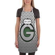 Onyourcases Green Bay Packers NFL Custom Personalized Name Kitchen Apron Awesome With Adjustable Strap and Pockets For Cooking Baking Cheff Cafe Coffee Barista Bartender