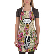 Onyourcases Gucci Floral Custom Personalized Name Kitchen Apron Awesome With Adjustable Strap and Pockets For Cooking Baking Cheff Cafe Coffee Barista Bartender