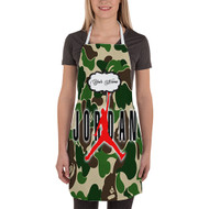 Onyourcases Jordan Camo Custom Personalized Name Kitchen Apron Awesome With Adjustable Strap and Pockets For Cooking Baking Cheff Cafe Coffee Barista Bartender