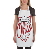 Onyourcases Ohio State Buckeye Custom Personalized Name Kitchen Apron Awesome With Adjustable Strap and Pockets For Cooking Baking Cheff Cafe Coffee Barista Bartender