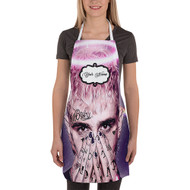 Onyourcases RIP Lil Peep Custom Personalized Name Kitchen Apron Awesome With Adjustable Strap and Pockets For Cooking Baking Cheff Cafe Coffee Barista Bartender