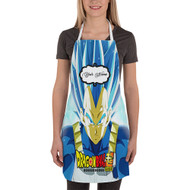 Onyourcases Vegeta Super Saiyan Blue Mastered Custom Personalized Name Kitchen Apron Awesome With Adjustable Strap and Pockets For Cooking Baking Cheff Cafe Coffee Barista Bartender