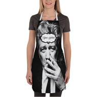 Onyourcases David Lynch Smoke Custom Personalized Name Kitchen Apron With Awesome Adjustable Strap and Pockets For Cooking Baking Cheff Cafe Coffee Barista Bartender