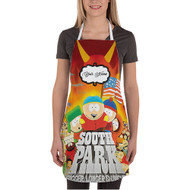 Onyourcases South Park Bigger Longer and Uncut Custom Personalized Name Kitchen Apron With Awesome Adjustable Strap and Pockets For Cooking Baking Cheff Cafe Coffee Barista Bartender