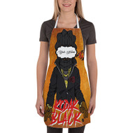 Onyourcases Black Cats Kodak Black Custom Personalized Name Kitchen Apron With Adjustable Awesome Strap and Pockets For Cooking Baking Cheff Cafe Coffee Barista Bartender