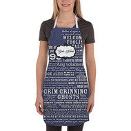 Onyourcases I am Your Host Your Ghost Host Haunted Mansion Custom Personalized Name Kitchen Apron With Adjustable Awesome Strap and Pockets For Cooking Baking Cheff Cafe Coffee Barista Bartender