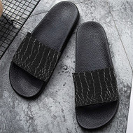 Onyourcases Black Alligator Skin Custom Adults Slippers Flip-flops Shoes Shoes Adults' Black/White Slippers Non Slip Slippers