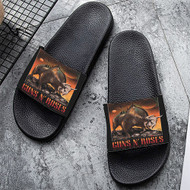 Onyourcases Guns N Roses Regina SK Canada jpeg Custom Adults Slippers Flip-flops Shoes Shoes Adults' Black/White Slippers Non Slip Slippers