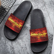 Onyourcases Judas Priest with Queensryche Tour 2023 Custom Adults Slippers Flip-flops Shoes Shoes Adults' Black/White Slippers Non Slip Slippers