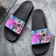 Onyourcases Machine Gun Kelly 2023 Tour Custom Adults Slippers Flip-flops Shoes Shoes Adults' Black/White Slippers Non Slip Slippers