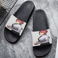 Onyourcases Makima Chainsaw Man Custom Adults Slippers Flip-flops Shoes Shoes Adults' Black/White Slippers Non Slip Slippers