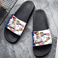 Onyourcases USA World Cup 2022 Custom Adults Slippers Flip-flops Shoes Shoes Adults' Black/White Slippers Non Slip Slippers