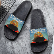 Onyourcases Yeah Yeah Yeahs Spitting Off the Edge of the World Custom Adults Slippers Flip-flops Shoes Shoes Adults' Black/White Slippers Non Slip Slippers