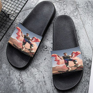 Onyourcases Zac Efron Custom Adults Slippers Flip-flops Shoes Shoes Adults' Black/White Slippers Non Slip Slippers