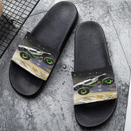 Onyourcases Alien Invasion Monster Truck Custom Adults Slippers Flip-flops Shoes Shoes Adults Black And White Slippers Non Slip Slippers