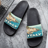 Onyourcases Amalfi Coast Italy Custom Adults Slippers Flip-flops Shoes Shoes Adults Black And White Slippers Non Slip Slippers