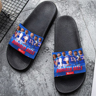 Onyourcases Buffalo Bills NFL 2022 Squad Custom Adults Slippers Flip-flops Shoes Shoes Adults Black And White Slippers Non Slip Slippers