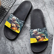 Onyourcases Charles Oliveira UFC Custom Adults Slippers Flip-flops Shoes Shoes Adults Black And White Slippers Non Slip Slippers