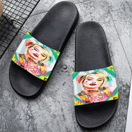 Onyourcases Harley Quinn jpeg Custom Adults Slippers Flip-flops Shoes Shoes Adults Black And White Slippers Non Slip Slippers
