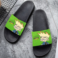 Onyourcases Johnny Test Custom Adults Slippers Flip-flops Shoes Shoes Adults Black And White Slippers Non Slip Slippers