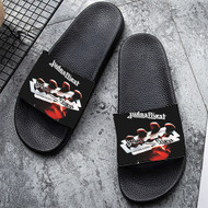 Onyourcases Judas Priest British Steel Custom Adults Slippers Flip-flops Shoes Shoes Adults Black And White Slippers Non Slip Slippers