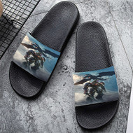 Onyourcases Optimus Prime Dragon Transformers Custom Adults Slippers Flip-flops Shoes Shoes Adults Black And White Slippers Non Slip Slippers