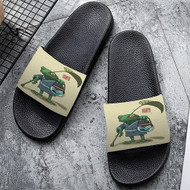 Onyourcases A Frog and His Son Custom Adults Slippers Flip-flops Shoes Shoes Adults Black And White Slippers Non Slip Slippers