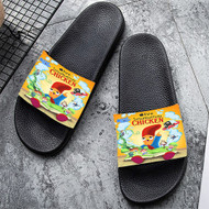 Onyourcases Interrupting Chicken Custom Adults Slippers Flip-flops Shoes Shoes Adults Black And White Slippers Non Slip Slippers