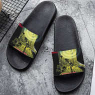 Onyourcases Iron Maiden Running Free 1985 Custom Adults Slippers Flip-flops Shoes Shoes Adults Black And White Slippers Non Slip Slippers