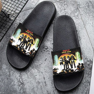 Onyourcases Kiss Love Gun 1977 Custom Adults Slippers Flip-flops Shoes Shoes Adults Black And White Slippers Non Slip Slippers