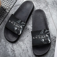 Onyourcases The Elder Scrolls V Skyrim Special Edition Custom Adults Slippers Flip-flops Shoes Shoes Adults Black And White Slippers Non Slip Slippers