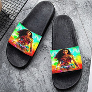 Onyourcases Wonder Woman WW84 Custom Adults Slippers Flip-flops Shoes Shoes Adults Black And White Slippers Non Slip Slippers