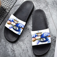 Onyourcases Jonathan Taylor Indianapolis Colts Custom Adults Slippers Flip-flops Shoes Shoes Adults Black And White Slippers Non Slip Slippers