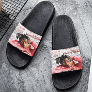 Onyourcases Juice Wrld Lyric Custom Adults Slippers Flip-flops Shoes Shoes Adults Black And White Slippers Non Slip Slippers