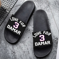 Onyourcases Love For 3 Damar Hamlin Custom Adults Slippers Flip-flops Shoes Shoes Adults Black And White Slippers Non Slip Slippers