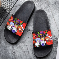 Onyourcases Neon Genesis Evangelion Custom Adults Slippers Flip-flops Shoes Shoes Adults Black And White Slippers Non Slip Slippers