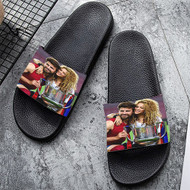 Onyourcases Shakira and Gerard Pique Custom Adults Slippers Flip-flops Shoes Shoes Adults Black And White Slippers Non Slip Slippers