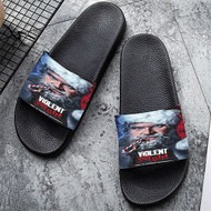 Onyourcases Violent Night Custom Adults Slippers Flip-flops Shoes Shoes Adults Black And White Slippers Non Slip Slippers