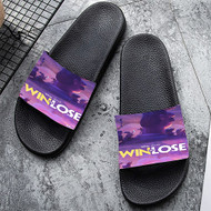 Onyourcases Win or Lose Disney Custom Adults Slippers Flip-flops Shoes Shoes Adults Black And White Slippers Non Slip Slippers