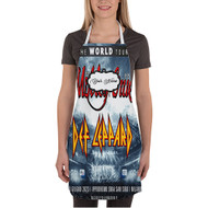 Onyourcases Def Leppard Motley Crue 2023 Tour Custom Personalized Name Kitchen Apron With Adjustable Awesome Strap and Pockets For Cooking Baking Cheff Cafe Coffee Barista Bartender