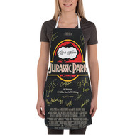 Onyourcases Jurassic Park Poster Signed By Cast jpeg Custom Personalized Name Kitchen Apron With Adjustable Awesome Strap and Pockets For Cooking Baking Cheff Cafe Coffee Barista Bartender