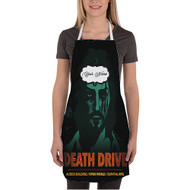 Onyourcases Death Drive Custom Personalized Name Kitchen Apron With Adjustable Awesome Strap and Pockets For Cooking Baking Cheff Cafe Coffee Barista Bartender