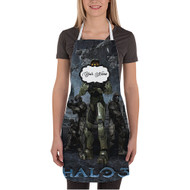 Onyourcases Halo 3 Spartan Custom Personalized Name Kitchen Apron With Adjustable Awesome Strap and Pockets For Cooking Baking Cheff Cafe Coffee Barista Bartender